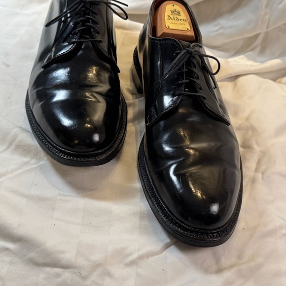 Alden Black Shell Cordovan Plain Toe Blucher - Size 13 - Picture 2 of 16